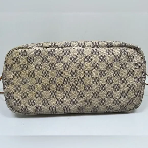 Authentic Louis Vuitton Damier Azur Neverfull MM Tote Bag - Picture 4 of 15